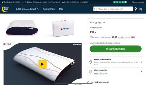Hoofdkussen Mline / Pillow You Fuchsia, Huis en Inrichting, Slaapkamer | Beddengoed, Nieuw, Kussen, Eenpersoons, Wit, Ophalen