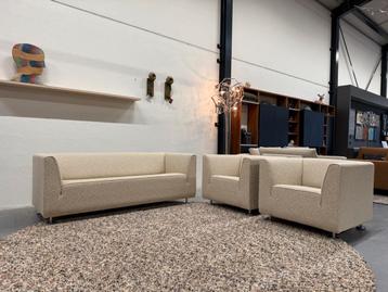 (2) Nieuw Gelderland 4800 Bank 2,5 zits Moss stof Fauteuil beschikbaar voor biedingen