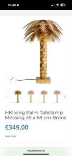 HKliving Palm Tafellamp Messing, Ophalen, Zo goed als nieuw, Metaal, 50 tot 75 cm