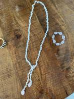 1. Set van Rozenkwarts Ketting en Armband (Handgemaakt), Ophalen of Verzenden, Gebruikt, Overige materialen