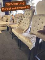 Voorraad Stoelen UITVERKOOP! Velvet stof design modellen, Ophalen, Nieuw, Stof, Vijf, Zes of meer stoelen
