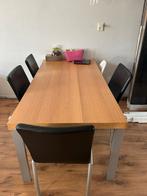 BoConcept Eettafel + 4 Stoelen, Ophalen, Gebruikt, 100 tot 150 cm, Vier personen