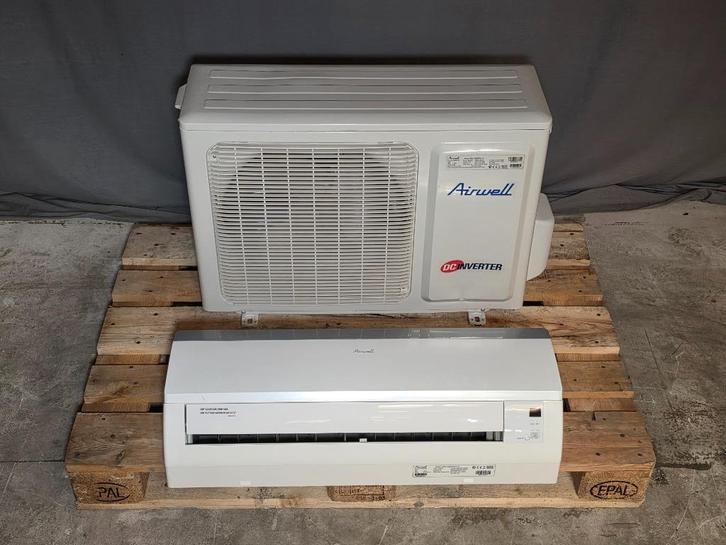 3,5 kW Airwell wandairco warmtepomp inverter, Witgoed en Apparatuur, Airco's, Refurbished, Wandairco, 100 m³ of groter, Koelen en Ontvochtigen