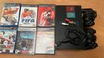 PS2 Console met spellen en accessoires, Spelcomputers en Games, Ophalen of Verzenden, Gebruikt, Met 2 controllers, Met games
