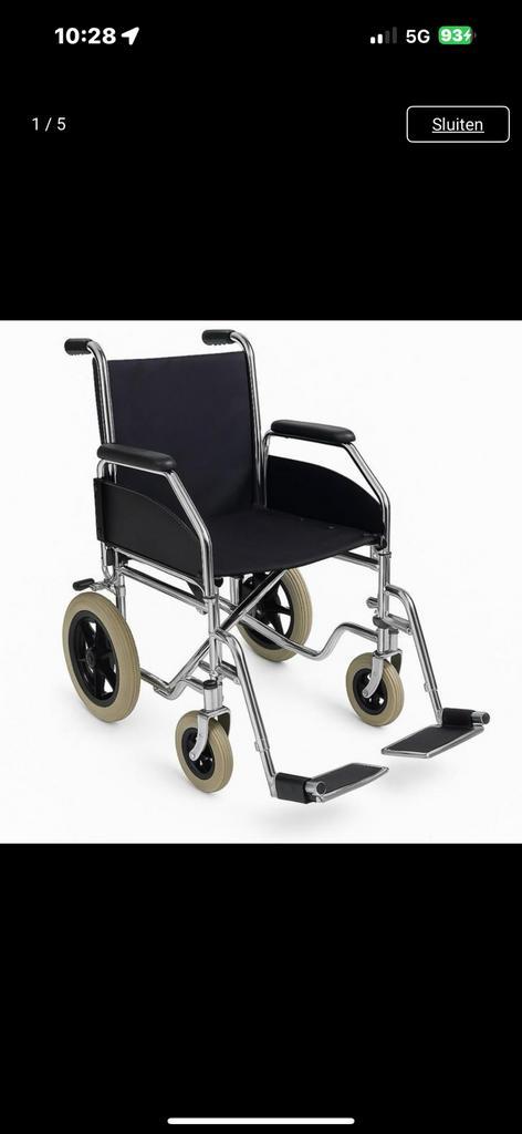 Onverwoestbare duw rolstoel gemakkelijk mee te nemen, Diversen, Rolstoelen, Duwrolstoel, Inklapbaar, Ophalen of Verzenden