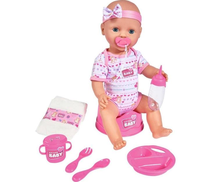 Simba - New Born Baby - Babypop - 43 cm - roze, Kinderen en Baby's, Speelgoed | Poppen, Nieuw, Babypop, Ophalen of Verzenden