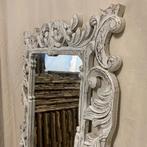 Barok spiegel - houten lijst - wit - 170 x 90 cm -TTM Wonen, 50 tot 100 cm, 150 tot 200 cm, Rechthoekig, Ophalen of Verzenden