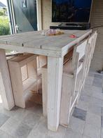 Leuke tuin bar set met 8 stoelen

Tafel 98cm x 220cm hoogte, Tuin en Terras, Tuintafels, Ophalen, Gebruikt, Rechthoekig, Hout