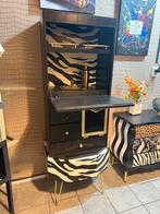 Bar/cocktail kast zwart/goud, Huis en Inrichting, Ophalen, Vlaardingen, Marlonshomeliving@hotmail.com, Zo goed als nieuw