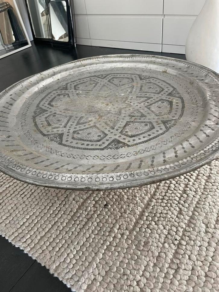 Marokkaanse Salontafel Dienblad, Huis en Inrichting, Tafels | Salontafels, Gebruikt, Minder dan 50 cm, 50 tot 100 cm, 50 tot 100 cm