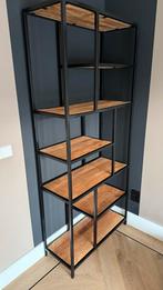 Industriële vakkenkast met planken van mangohout, Huis en Inrichting, Ophalen, Met plank(en), Industrileel, 50 tot 100 cm