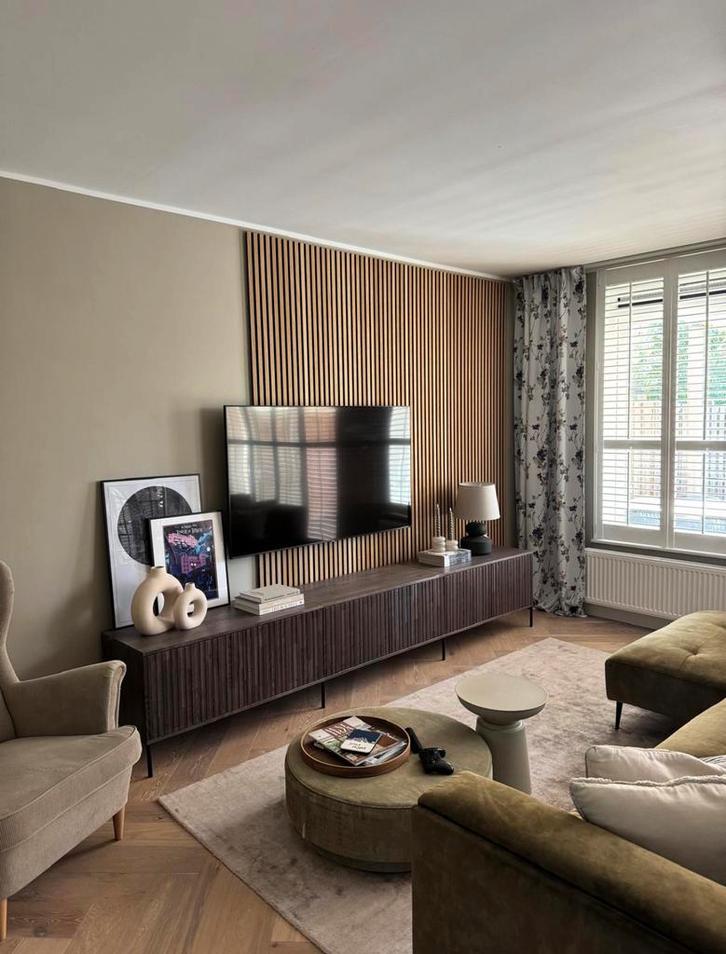 Tv meubel Woood New Gravure 3 m, Huis en Inrichting, Kasten | Televisiemeubels, Zo goed als nieuw, Minder dan 100 cm, 25 tot 50 cm