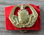 Infanterie, embleem & kraagspiegel, Ophalen of Verzenden, Landmacht, Nederland, Embleem of Badge