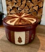Vintage poef., Ophalen, Gebruikt, Rond, Minder dan 50 cm