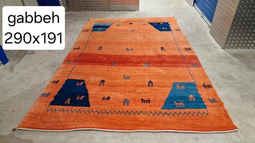 Perzisch tapijt Gabbeh 290x191 handgeknoopt vloerkleed iran, Huis en Inrichting, Stoffering | Tapijten en Kleden, Zo goed als nieuw