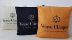Veuve Clicquot Linnen Dubbelzijdige Kussenhoezen 45cm., Huis en Inrichting, Ophalen of Verzenden, Nieuw, Wit, Vierkant
