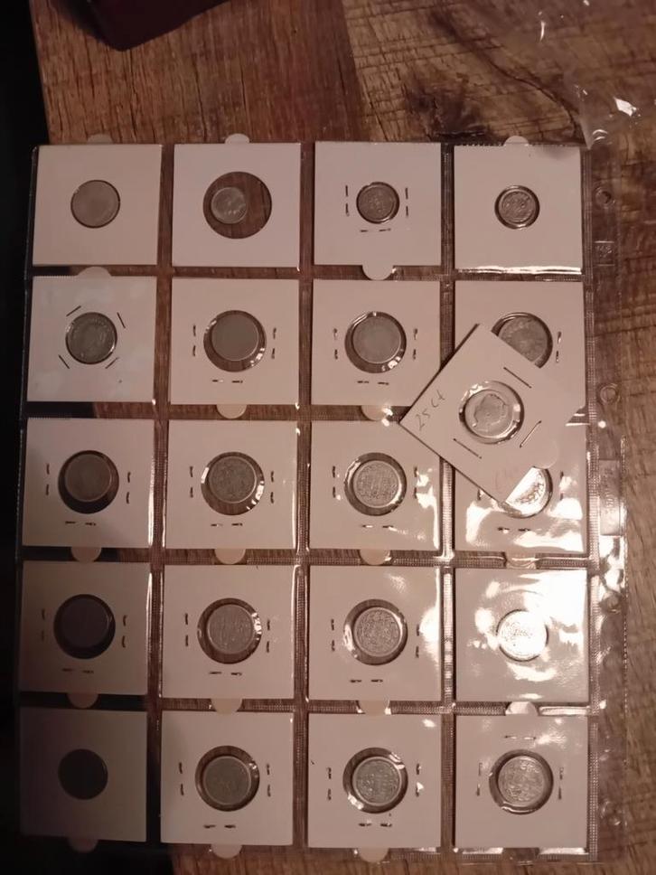 Zilveren kwartjes en dubbeltjes, Postzegels en Munten, Munten | Nederland, 10 cent, Koningin Wilhelmina, Ophalen of Verzenden