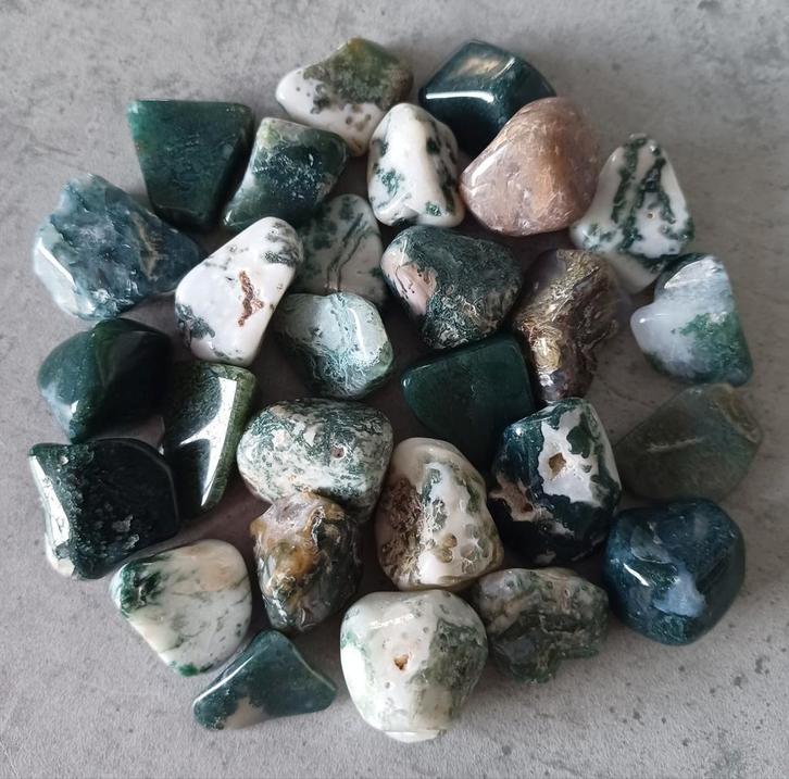 Mosagaat (M) 150 gram, Sieraden, Tassen en Uiterlijk, Edelstenen, Zo goed als nieuw, Ophalen of Verzenden