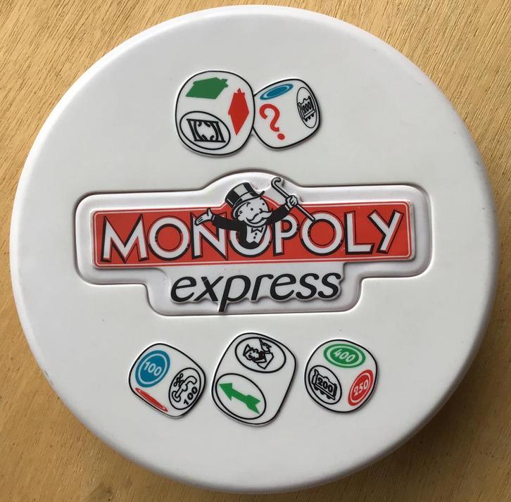 Monopoly Express - vanaf 8 jaar - ZGAN, Hobby en Vrije tijd, Gezelschapsspellen | Bordspellen, Zo goed als nieuw, Een of twee spelers