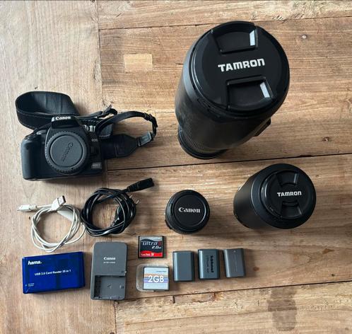 Canon EOS 400D met 3 lenzen en accessoires, Audio, Tv en Foto, Fotocamera's Digitaal, Gebruikt, Spiegelreflex, Canon, 8 keer of meer