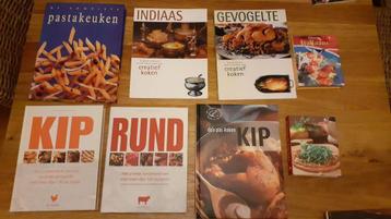 Diverse kookboeken Kip - Rund - Pasta - Indiaas - Italiaans