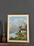 OUD SCHILDERIJ/PRENT VAN DE BERGEN, Ophalen of Verzenden, Gebruikt
