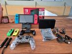 Nintendo Switch V2, INRUIL MOGELIJK!!, Spelcomputers en Games, Ophalen of Verzenden, Zo goed als nieuw, Met 2 controllers, Switch 2019 Upgrade