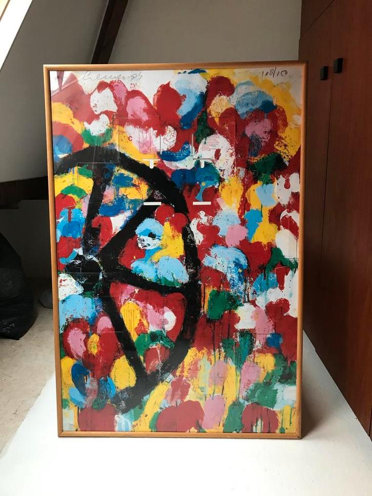 Jan Cremer Zeefdruk - Kleurrijk Kunstwerk, Antiek en Kunst, Kunst | Litho's en Zeefdrukken, Ophalen of Verzenden