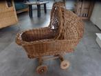 Rotan / Rieten wieg wiegje voor een pop op wielen, Ophalen, Gebruikt, Overige typen