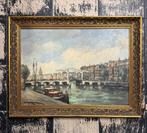 H.C. Kranenburg Magere Brug over de Amstel Olieverf op doek, Antiek en Kunst, Kunst | Schilderijen | Klassiek, Ophalen