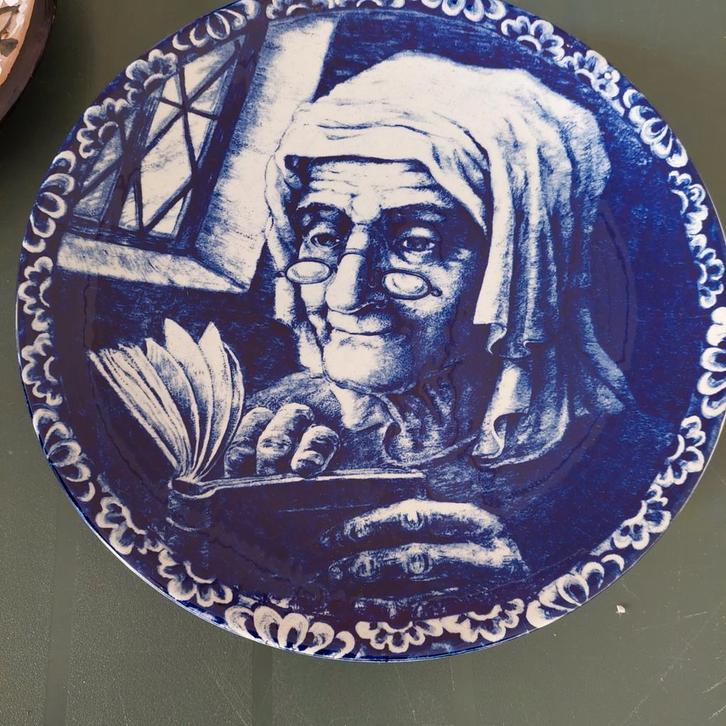 Delfts Blauw Bord - Boch La Louvière, Antiek en Kunst, Antiek | Wandborden en Tegels, Ophalen of Verzenden