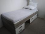 Bed 80x2.00 m en lade, Ophalen, 90 cm, Eenpersoons, Wit