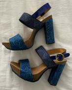 Desiguel sandalen met hak blauw mt 39, Kleding | Dames, Ophalen of Verzenden, Zo goed als nieuw