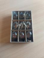 Glazen paaseieren met gekleurde bloemen, Diversen, Pasen, Ophalen of Verzenden, Gebruikt