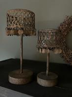 Roest metalen tafellampje, Huis en Inrichting, Lampen | Tafellampen, Ophalen of Verzenden, Zo goed als nieuw, Minder dan 50 cm