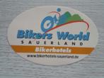 sticker Bikers World SAUERLAND Bikerhotels, Verzamelen, Ophalen of Verzenden, Zo goed als nieuw, Bedrijf of Vereniging