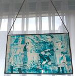 Glas in lood Ot en Sien vintage, Antiek en Kunst, Antiek | Glas en Kristal, Ophalen of Verzenden