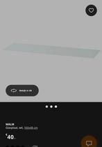 Malm Glasplaat 160 cm - Melkwit, Ophalen, Minder dan 50 cm, Glas, Zo goed als nieuw