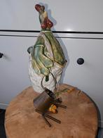 Grappig Tuinbeeld Haan met Emmer, Tuin en Terras, Tuinbeelden, Ophalen of Verzenden, Gebruikt, Overige materialen, Dierenbeeld