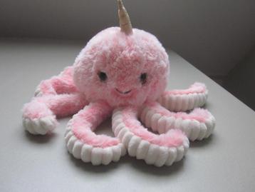 Orka Toys roze wit superzacht pluche octopus inktvis gouden beschikbaar voor biedingen