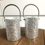 Riverdale Windlichten Set Zilver lovertjes, Huis en Inrichting, Woonaccessoires | Kandelaars en Kaarsen, Overige materialen, Ophalen of Verzenden
