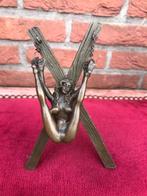 erotisch bronzen beeldje, bondage dame, Antiek en Kunst, Kunst | Beelden en Houtsnijwerken, Ophalen of Verzenden