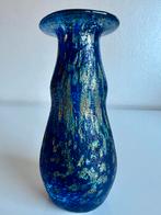 Vintage Zweeds Gusum Studio Glass Vaas Staalblauw Vobruba, Antiek en Kunst, Antiek | Glas en Kristal, Ophalen of Verzenden