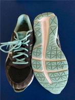 Asics sportschoenen maat 41,5 donkerblauw / mintgroen, Blauw, Ophalen of Verzenden, Sneakers of Gympen, Gedragen