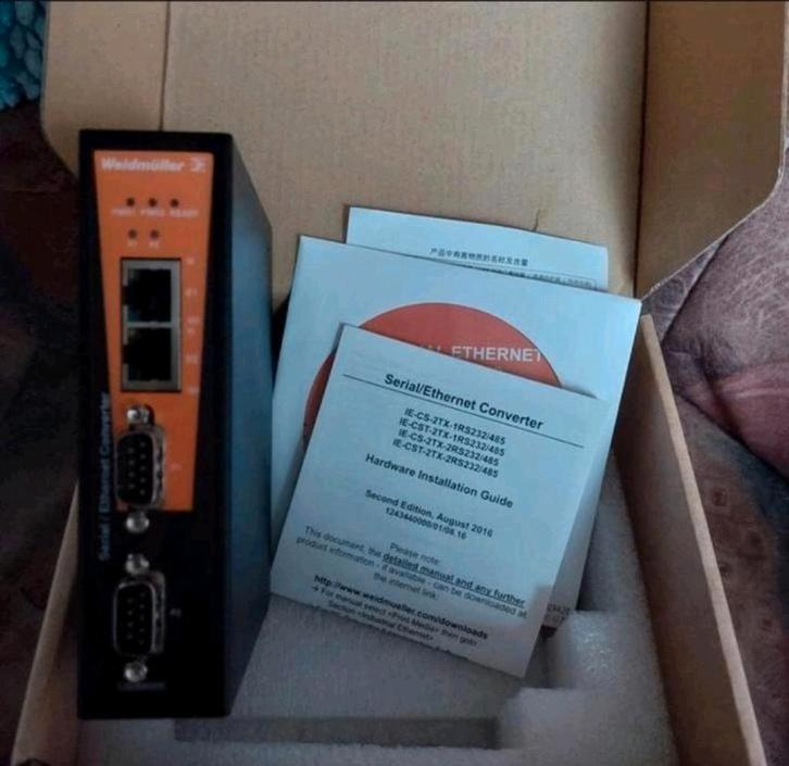 Weidmüller IE-CST-2TX-2Rs232/485 ethernet  converter (NIEUW), Computers en Software, Netwerk switches, Nieuw, Ophalen of Verzenden