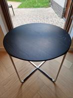 Montis Flint tafel - rond zwart essen blad 55cm, 50 tot 100 cm, Overige materialen, Rond, Modern & warm