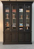 Prachtig Landelijke buffetkast vitrine mat zwart, Huis en Inrichting, Kasten | Buffetkasten, Zo goed als nieuw, Minder dan 100 cm