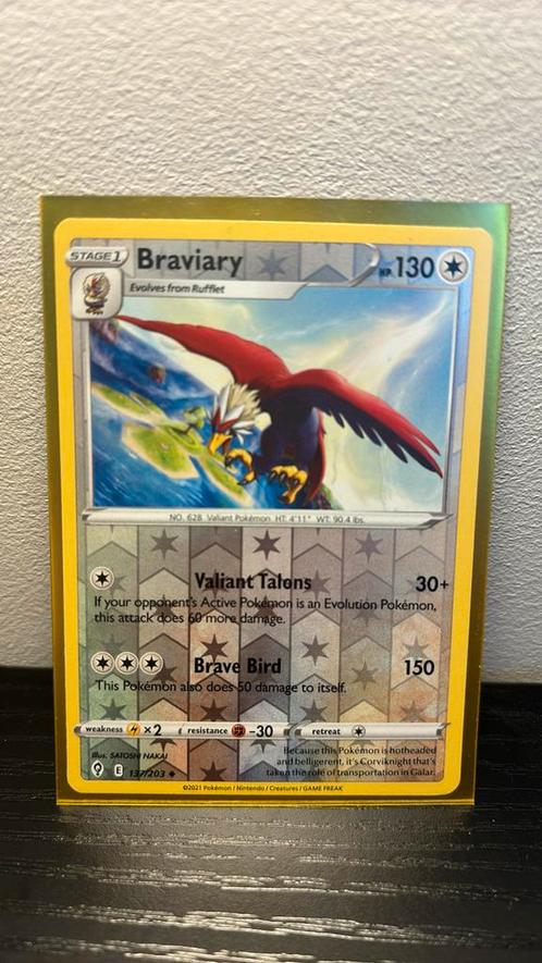 Braviary 137/203 Evolving Skies reverse holo pokemon kaart, Hobby en Vrije tijd, Verzamelkaartspellen | Pokémon, Nieuw, Boosterbox