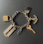Bedel armband, Gebruikt, Staal, Verzenden, Met bedels of kralen