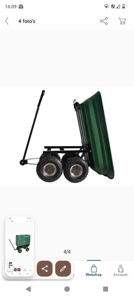 Lidl tuinwagen kiepwagen bolderkar. Lekke banden, Kinderen en Baby's, Speelgoed | Buiten | Voertuigen en Loopfietsen, Gebruikt